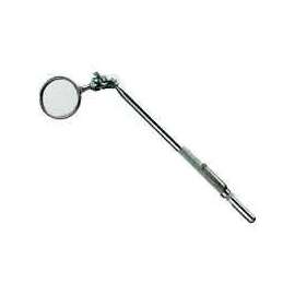 GENERAL 555 Inspection Mirror, 1-1/4 in Dia Mirror, Round Mirror, Cushion-Grip Handle