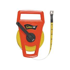 Cresent Lufkin FE100D/1706D Tape Measure, 100 ft L x 1/2 in W Blade, Fiberglass Blade, Orange