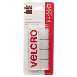7/8" WHT Velcro Square