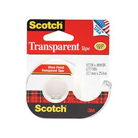 Scotch 174 Transparent Tape, 1100 in L, 1/2 in W, Acrylate Adhesive, Acetate Backing