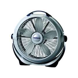 Lasko Wind Machine 3300 Portable Room Fan, 20 in Dia Blade, 4750 cfm, 3-Speed, Gray