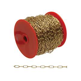 Campbell 0710517 Clock Chain, 10 lb Working Load Limit, 5, Brass