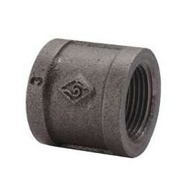 Worldwide Sourcing Pipe Coupling, 3/8 In, Threaded, Black Oxide