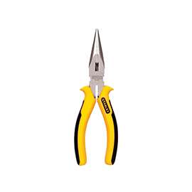 STANLEY 84-031W Nose Plier, 6 in OAL, Black/Yellow Handle