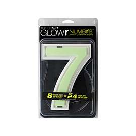 Glowr GLOWR7-U House Number, Character 7, Neon Green Character