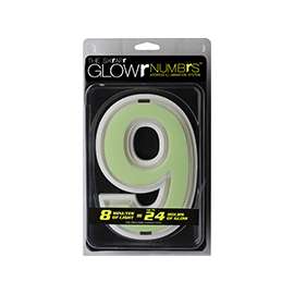 Glowr GLOWR9-U House Number, Character 9, Neon Green Character