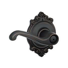 Schlage Flair F40VFLA716BRK Privacy Lever, 2 Grade, Aged Bronze