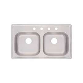 KINDRED FMSB654NB Kitchen Sink, 14 in W, 12-1/2 in D Bowl, Stainless Steel