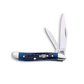 CASE 02802 Folding Pocket Knife, 2.1 in Clip, 1.53 in Pen L Blade, 2-Blade, Blue Handle