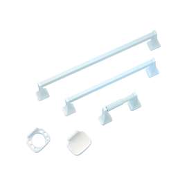 Boston Harbor Bath Accessories Set, Durable Metal, White Painting