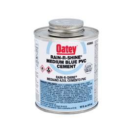 Oatey Rain-R-Shine 30893 Solvent Cement, Blue, 16 oz Can
