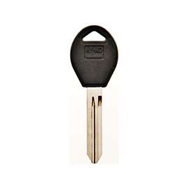 Hy-Ko 12005DA34 Key Blank with Rubber Head, 3.157 in L x 1.098 in W, Brass, Nickel Plated