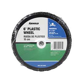ARNOLD 650-P Semi-Pneumatic Tread Wheel, 1-3/8 in L Hub, 1/2 in Shaft, Plastic/Rubber