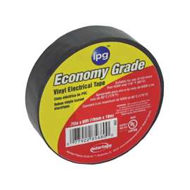 IPG 602 Electrical Tape, 60 ft L, 7 mil Thick, PVC Backing, Black