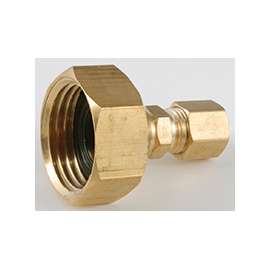 Anderson Metals 757422-1204 Hose to Tube Adapter, 3/4 x 1/4 in Female Hose x Compression, Brass
