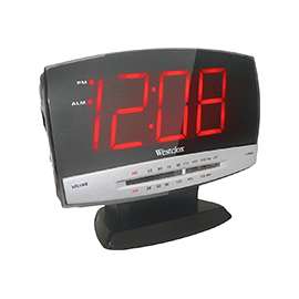 Westclox 80187 Plasma Alarm Clock, 1.8 in Display, LED Display