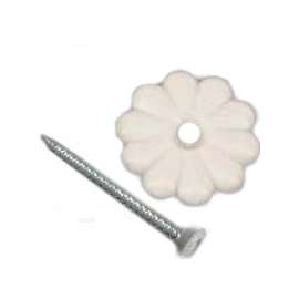 US Hardware D-138B Rosette Button, Plastic, 24 Bag