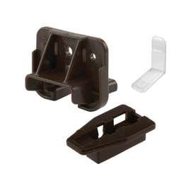 Prime-Line R 7321 Drawer Track Guides and Glides, Plastic, Dark Brown