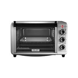 Black+Decker TO3210SSD Toaster Oven, 220/240 V, 1500 W, Metal, Silver
