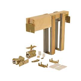 Johnson Hardware 203080PF Commercial-Grade Pocket Door Frame Kit, 36 in W Max Door