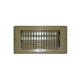 American Hardware V-056IB Floor Register, 4 in W x 8 in H Duct Opening, Steel, Brown