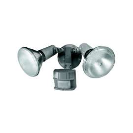 Heath Zenith HZ-5411-GR Motion Activated Security Light, Halogen Lamp, 300 W, 120 V