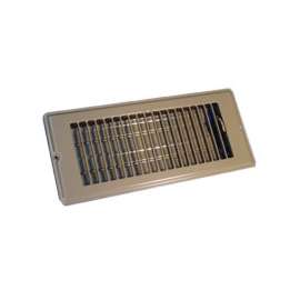 American Hardware V-057IB Floor Register, 4 in W x 10 in H Duct Opening, Steel, Brown