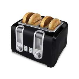 Black+Decker T4569B Electric Toaster, 120 V, 850 W, Black