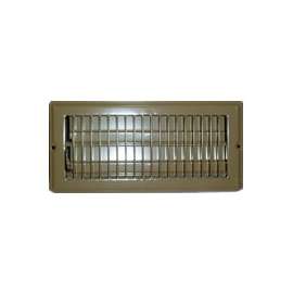 American Hardware V-103B Floor Register, 4 in W x 10 in H Duct Opening, Steel, Brown