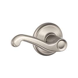 Schlage Flair F10FLA619 Passage Lever, Zinc, Satin Nickel