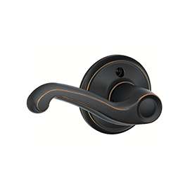 Schlage Flair F170FLA716LH Dummy Lever, Zinc, Aged Bronze