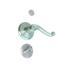 Schlage Flair F59FLA619RH Handleset Trim, Satin Nickel
