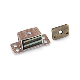 Amerock BP9798AW Magnetic Catch, 2-1/16 in L x 1 in W Catches, Aluminum, Woodgrain