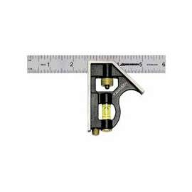 Combination Squares, 6 in, Die Cast Zinc