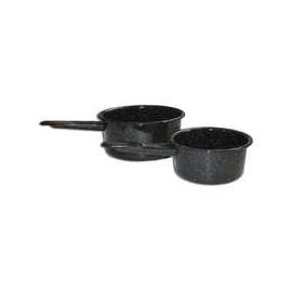 Granite Ware 6148-2 Sauce Pan Set, Low Carbon Steel, Black
