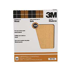 Pro Pak 99411 Sanding Sheet, 220-Grit, Paper Backing, Garnet, Red