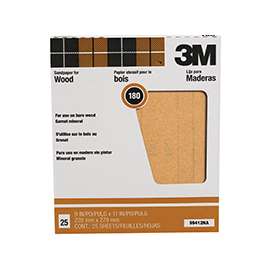 Pro Pak 99412 Sanding Sheet, 180-Grit, Paper Backing, Garnet, Red