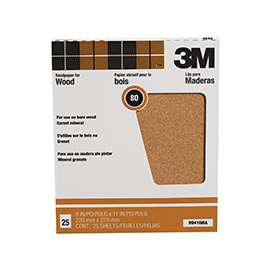 Pro Pak 99416 Sanding Sheet, 80-Grit, Paper Backing, Garnet, Red