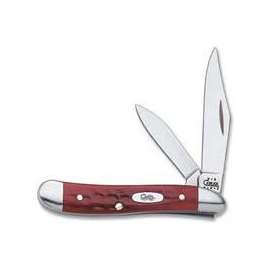 CASE 781 Folding Pocket Knife, 2.1 in Clip, 1.53 in Pen L Blade, 2-Blade, Red Handle
