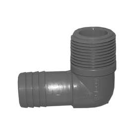GENOVA 352810 Insert Elbow, 1 in Insert x MIP, 200 psi, Polypropylene/PVC