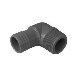 GENOVA 352814 Insert Elbow, 1-1/4 in Insert x MIP, 200 psi, Polypropylene/PVC