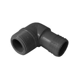 GENOVA 352815 Insert Elbow, 1-1/2 in Insert x MIP, 200 psi, Polypropylene/PVC