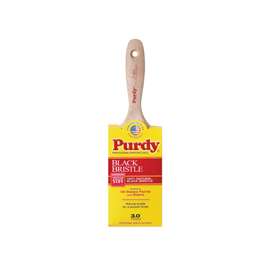 Purdy Black Bristle Swan 400030 Wall Brush, Beaver Tail Handle, Stainless Steel Ferrule