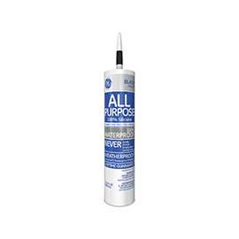 GE Silicone I GE312A Silicone Caulk, Black, 10.1 oz Cartridge