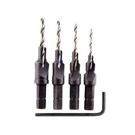 Vermont American 16515 Screw Pilot Countersink Set, Steel, 4-Piece