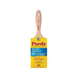 Purdy White Bristle Sprig 380430 Trim Brush, 5-5/8 in L Handle, Beaver Tail Handle, Stainless Steel Ferrule