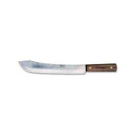 OLD HICKORY 7-14 Fixed Lock Butcher Knife, 14 in Blade, 19-1/2 in OAL, Brown Handle