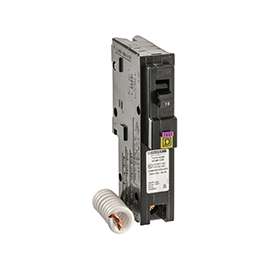 Square D HOM115DFC Dual-Function, Miniature Circuit Breaker, 120 V, Thermal Magnetic Trip, Plug-In Mounting