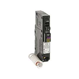 Square D QO115DFC CAFCI, Miniature Circuit Breaker, 120 V, Thermal Magnetic Trip, Plug-In Mounting