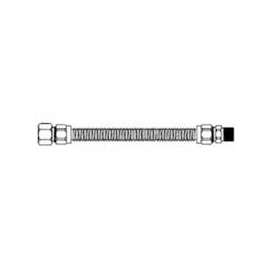 BrassCraft CSSC12R-48P Straight Gas Connector, 3/4 in Inlet, 3/4 in Outlet, Stainless Steel